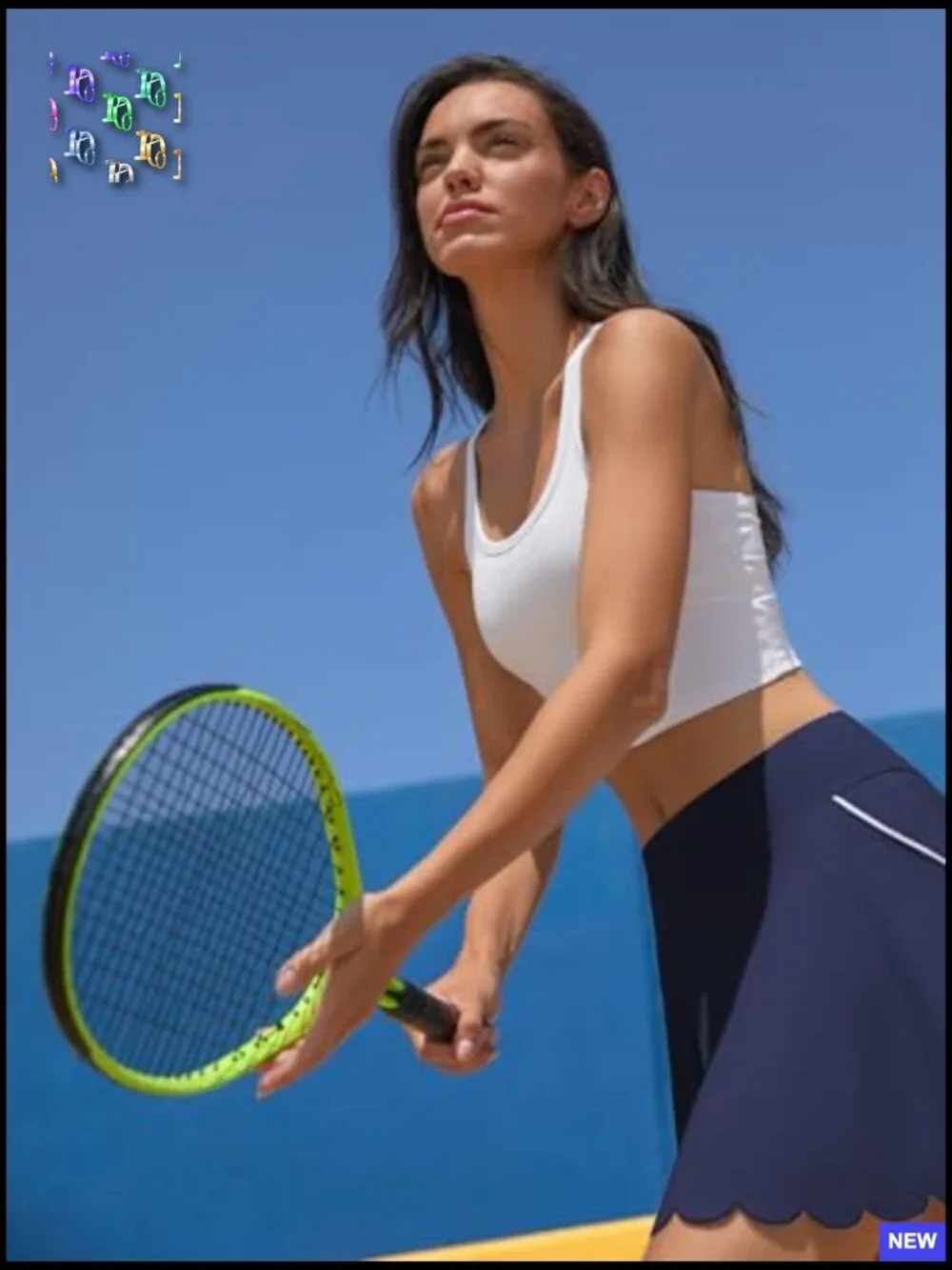 Tennis Skort with Pockets Scalloped Hem High Rise A-Line Athletic Skirt